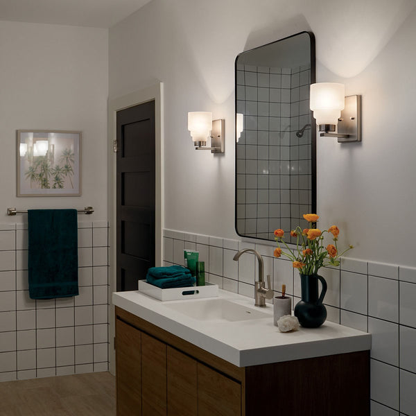 One Light Wall Sconce from the Vionnet Collection in Black Finish by Kichler