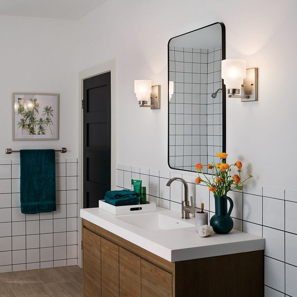 One Light Wall Sconce from the Vionnet Collection in Black Finish by Kichler