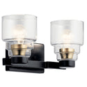 Two Light Bath from the Vionnet Collection in Black Finish by Kichler