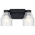 Two Light Bath from the Vionnet Collection in Black Finish by Kichler