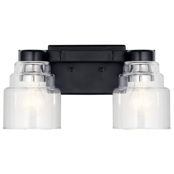 Two Light Bath from the Vionnet Collection in Black Finish by Kichler