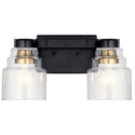 Two Light Bath from the Vionnet Collection in Black Finish by Kichler