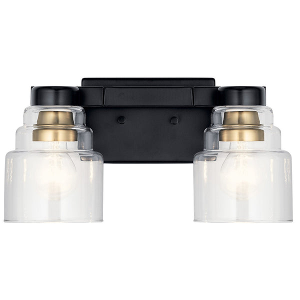 Two Light Bath from the Vionnet Collection in Black Finish by Kichler