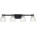 Four Light Bath from the Vionnet Collection in Black Finish by Kichler