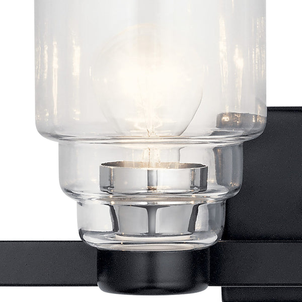 Four Light Bath from the Vionnet Collection in Black Finish by Kichler
