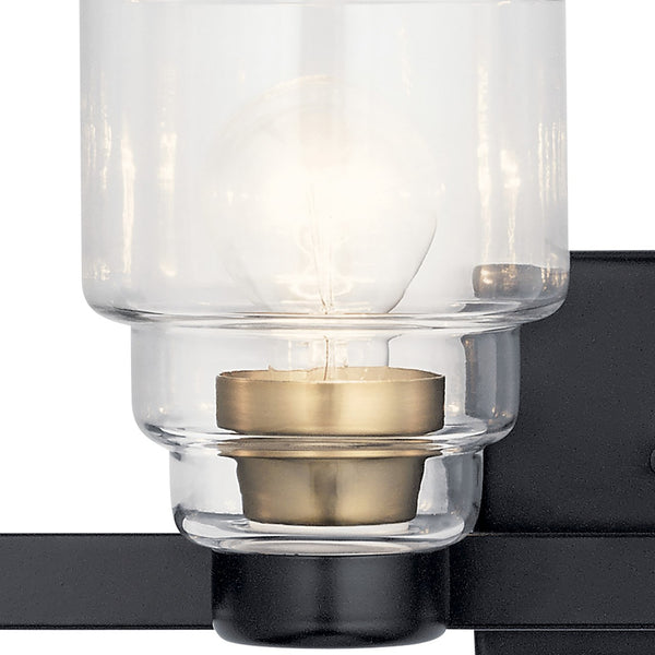 Four Light Bath from the Vionnet Collection in Black Finish by Kichler