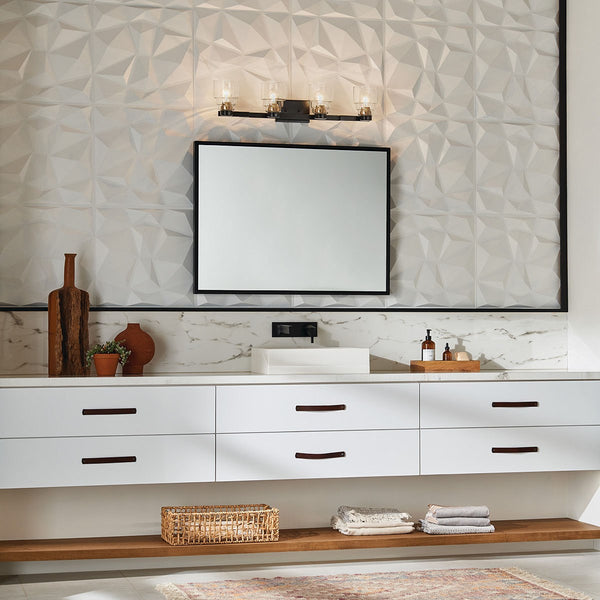 Four Light Bath from the Vionnet Collection in Black Finish by Kichler