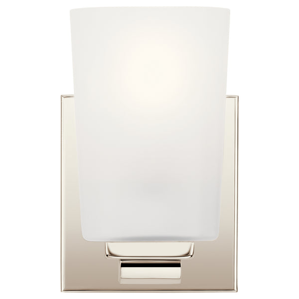 One Light Wall Sconce from the Roehm Collection in Polished Nickel Finish by Kichler