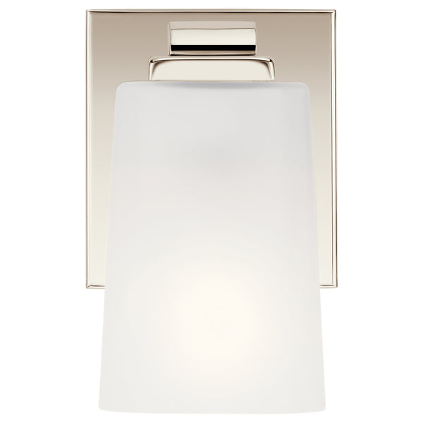 One Light Wall Sconce from the Roehm Collection in Polished Nickel Finish by Kichler