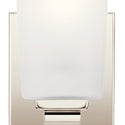 One Light Wall Sconce from the Roehm Collection in Polished Nickel Finish by Kichler