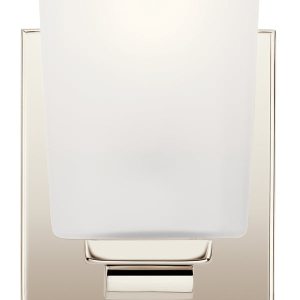 One Light Wall Sconce from the Roehm Collection in Polished Nickel Finish by Kichler