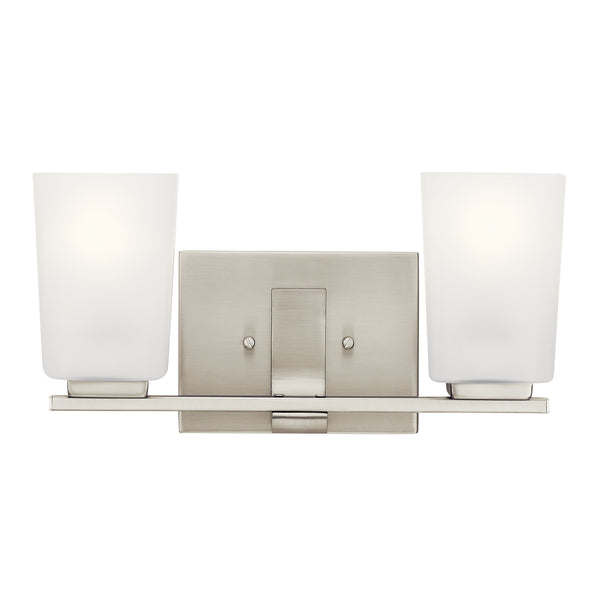 Two Light Bath from the Roehm Collection in Brushed Nickel Finish by Kichler