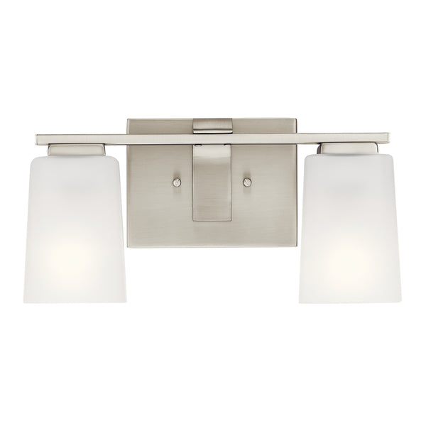 Two Light Bath from the Roehm Collection in Brushed Nickel Finish by Kichler