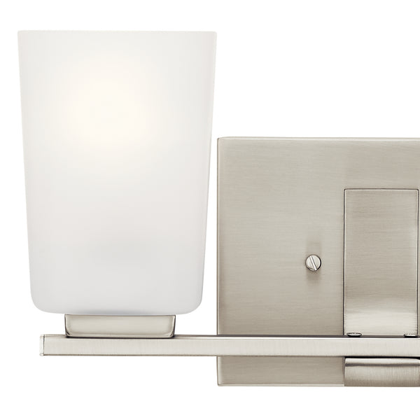 Two Light Bath from the Roehm Collection in Brushed Nickel Finish by Kichler
