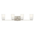 Four Light Bath from the Roehm Collection in Brushed Nickel Finish by Kichler
