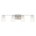 Four Light Bath from the Roehm Collection in Brushed Nickel Finish by Kichler