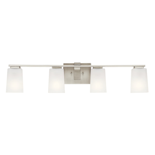Four Light Bath from the Roehm Collection in Brushed Nickel Finish by Kichler