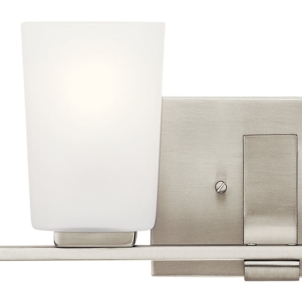 Four Light Bath from the Roehm Collection in Brushed Nickel Finish by Kichler