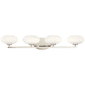Four Light Bath from the Pim Collection in Polished Nickel Finish by Kichler