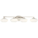 Four Light Bath from the Pim Collection in Polished Nickel Finish by Kichler