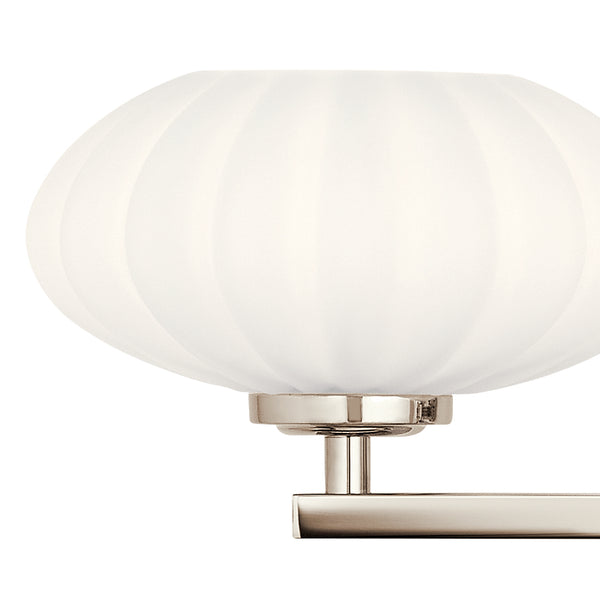 Four Light Bath from the Pim Collection in Polished Nickel Finish by Kichler