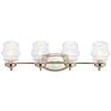 Four Light Bath from the Janiel Collection in Polished Nickel Finish by Kichler