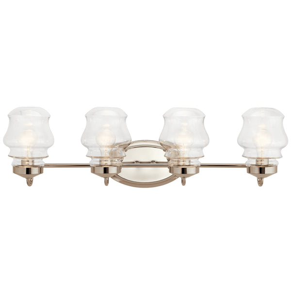 Four Light Bath from the Janiel Collection in Polished Nickel Finish by Kichler