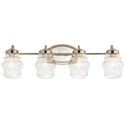 Four Light Bath from the Janiel Collection in Polished Nickel Finish by Kichler