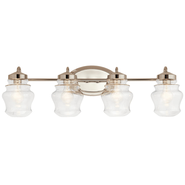 Four Light Bath from the Janiel Collection in Polished Nickel Finish by Kichler