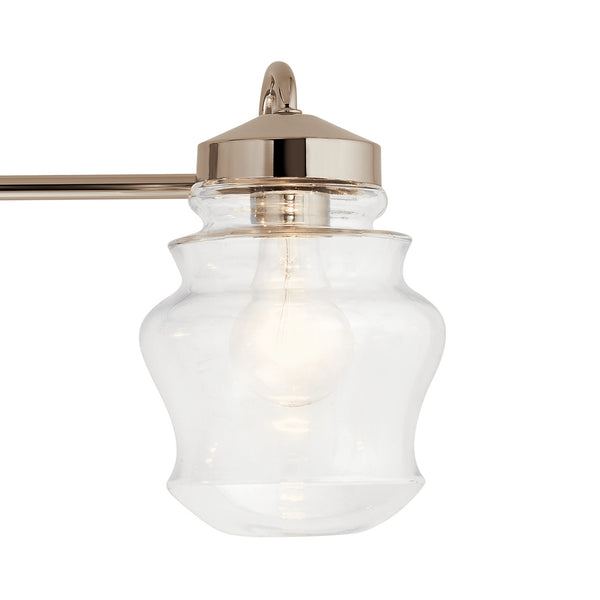 Four Light Bath from the Janiel Collection in Polished Nickel Finish by Kichler