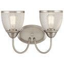Two Light Bath from the Voclain Collection in Brushed Nickel Finish by Kichler