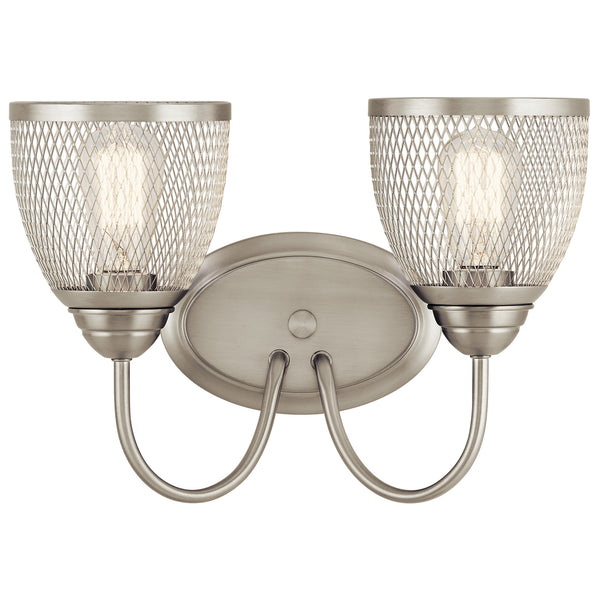 Two Light Bath from the Voclain Collection in Brushed Nickel Finish by Kichler