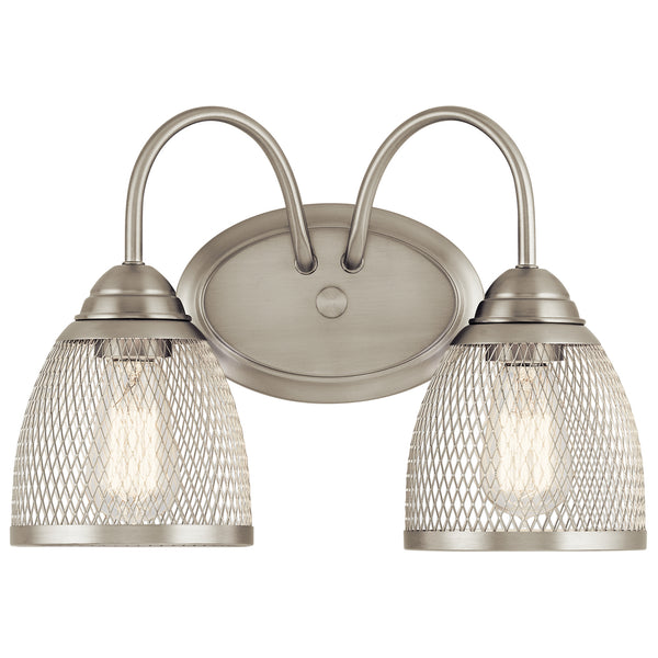 Two Light Bath from the Voclain Collection in Brushed Nickel Finish by Kichler