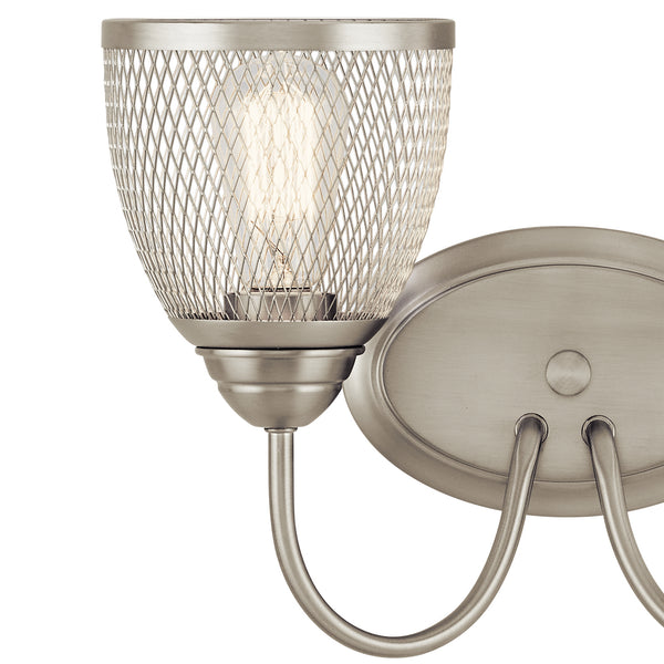 Two Light Bath from the Voclain Collection in Brushed Nickel Finish by Kichler