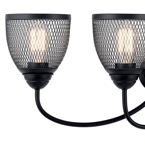 Four Light Bath from the Voclain Collection in Black Finish by Kichler