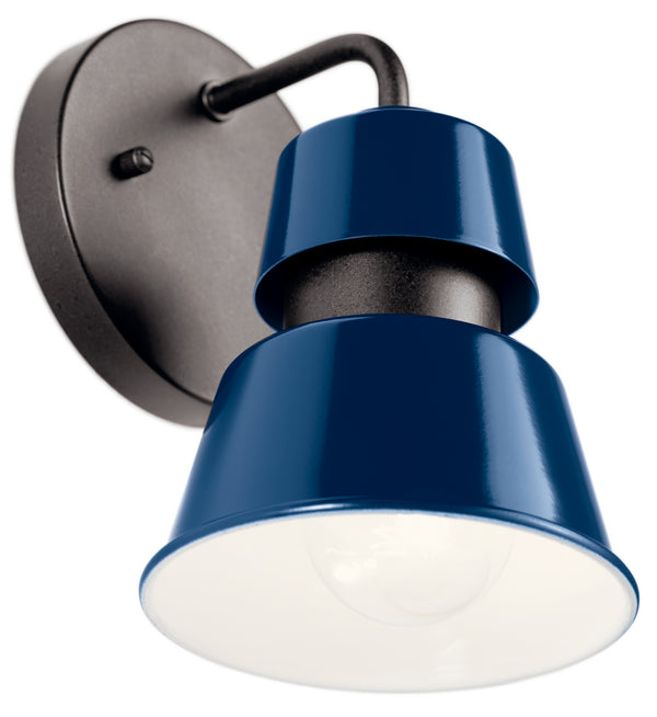One Light Outdoor Wall Mount from the Lozano Collection in Catalina Blue Finish by Kichler