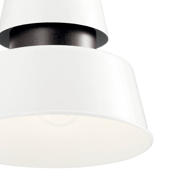 One Light Outdoor Wall Mount from the Lozano Collection in White Finish by Kichler