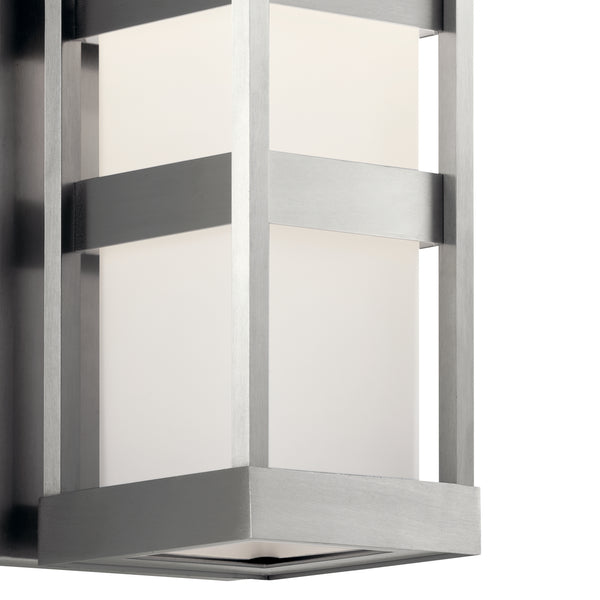 LED Outdoor Wall Mount from the Ryler Collection in Brushed Aluminum Finish by Kichler