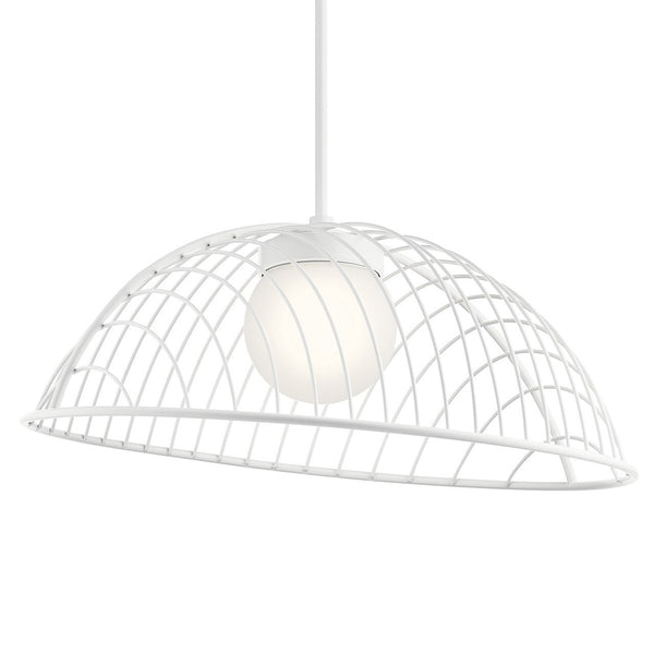 LED Pendant from the Clevo Collection in White Finish by Kichler