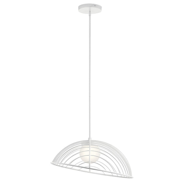 LED Pendant from the Clevo Collection in White Finish by Kichler