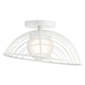 LED Semi Flush Mount from the Clevo Collection in White Finish by Kichler