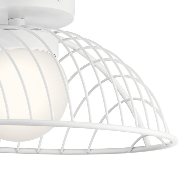 LED Semi Flush Mount from the Clevo Collection in White Finish by Kichler