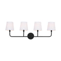 Four Light Vanity from the Dawson Collection in Matte Black Finish by Capital Lighting