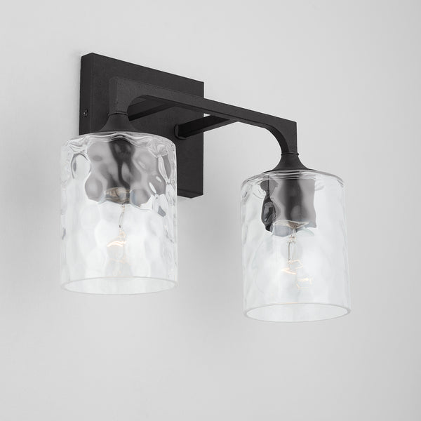 Two Light Vanity from the Clint Collection in Black Iron Finish by Capital Lighting