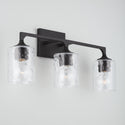Three Light Vanity from the Clint Collection in Black Iron Finish by Capital Lighting
