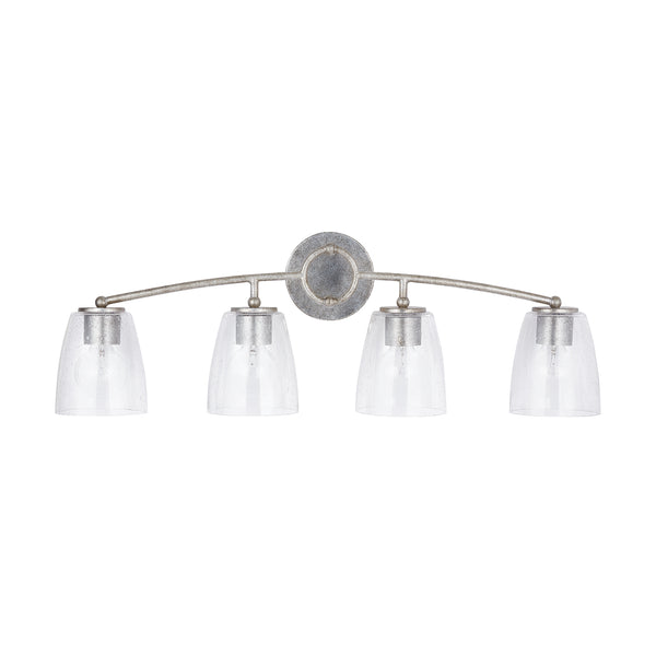 Four Light Vanity from the Oran Collection in Antique Silver Finish by Capital Lighting