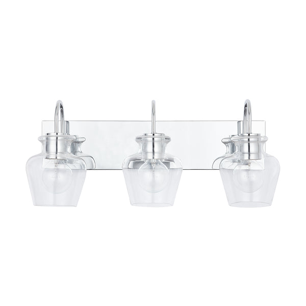 Three Light Vanity from the Danes Collection in Chrome Finish by Capital Lighting