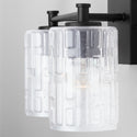 Two Light Vanity from the Emerson Collection in Matte Black Finish by Capital Lighting