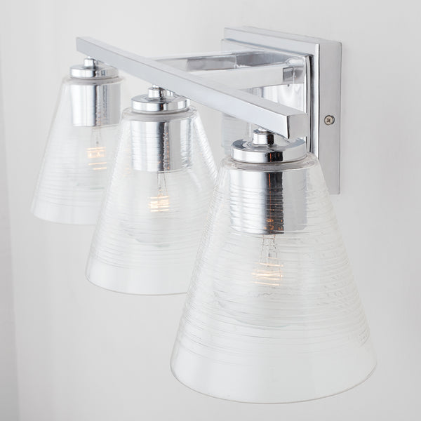 Three Light Vanity from the Layla Collection in Chrome Finish by Capital Lighting