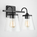 Two Light Vanity from the Jayne Collection in Matte Black Finish by Capital Lighting